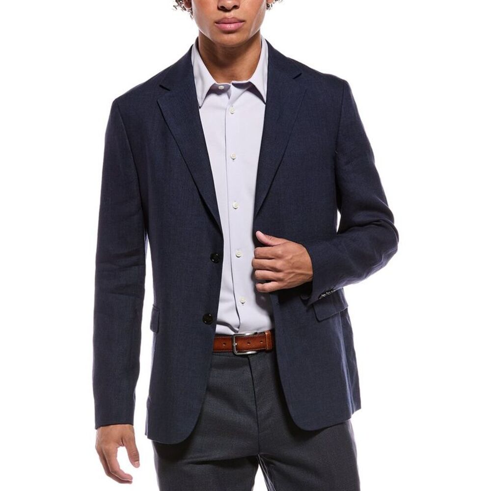 Theory Mens  Clinton Linen Blazer, Blue